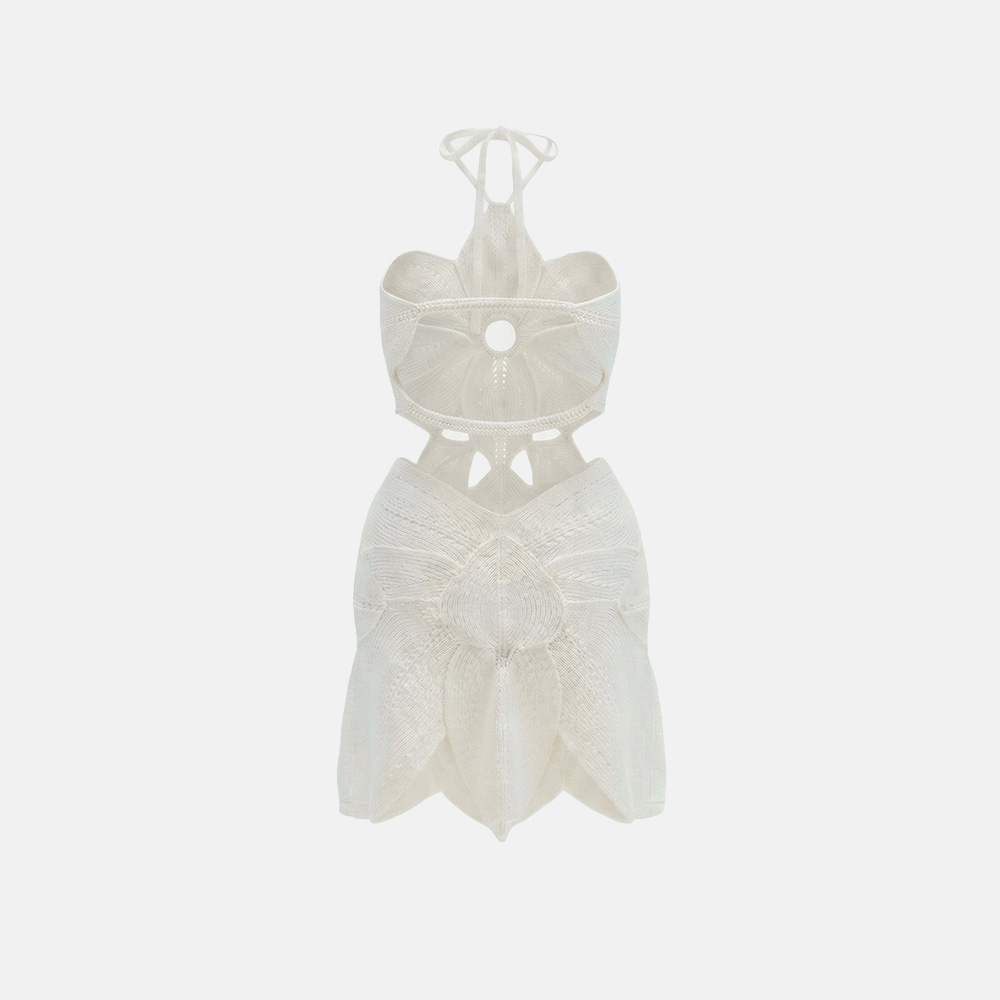 CULT GAIA off-white Floreana knit dress