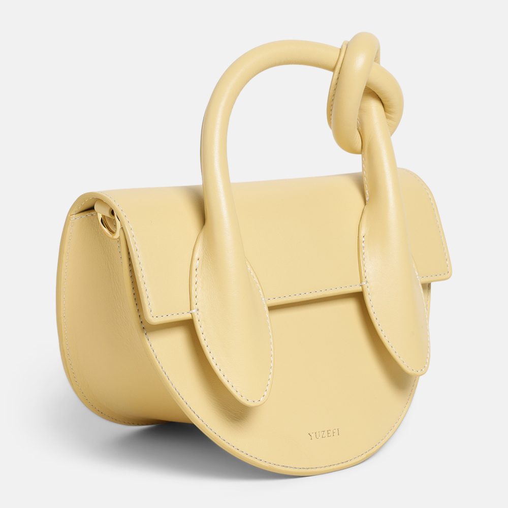 YUZEFI Yellow knot bag